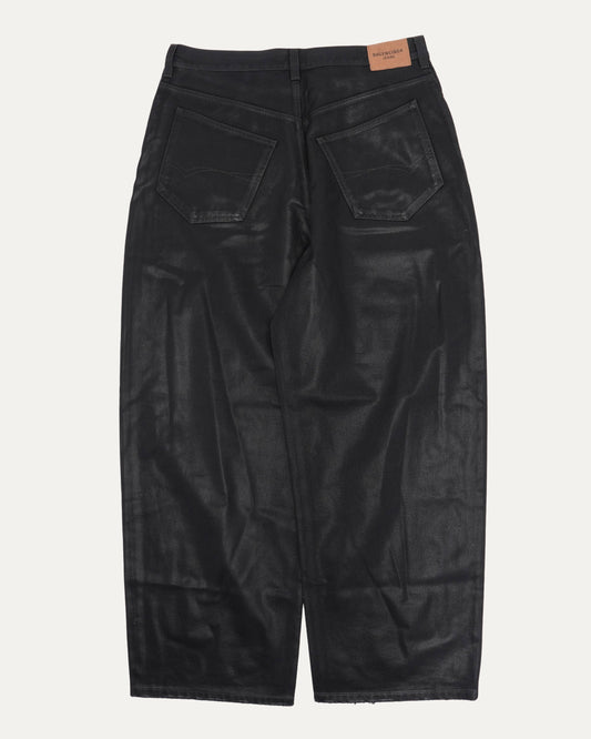 Waxed Baggy Jeans