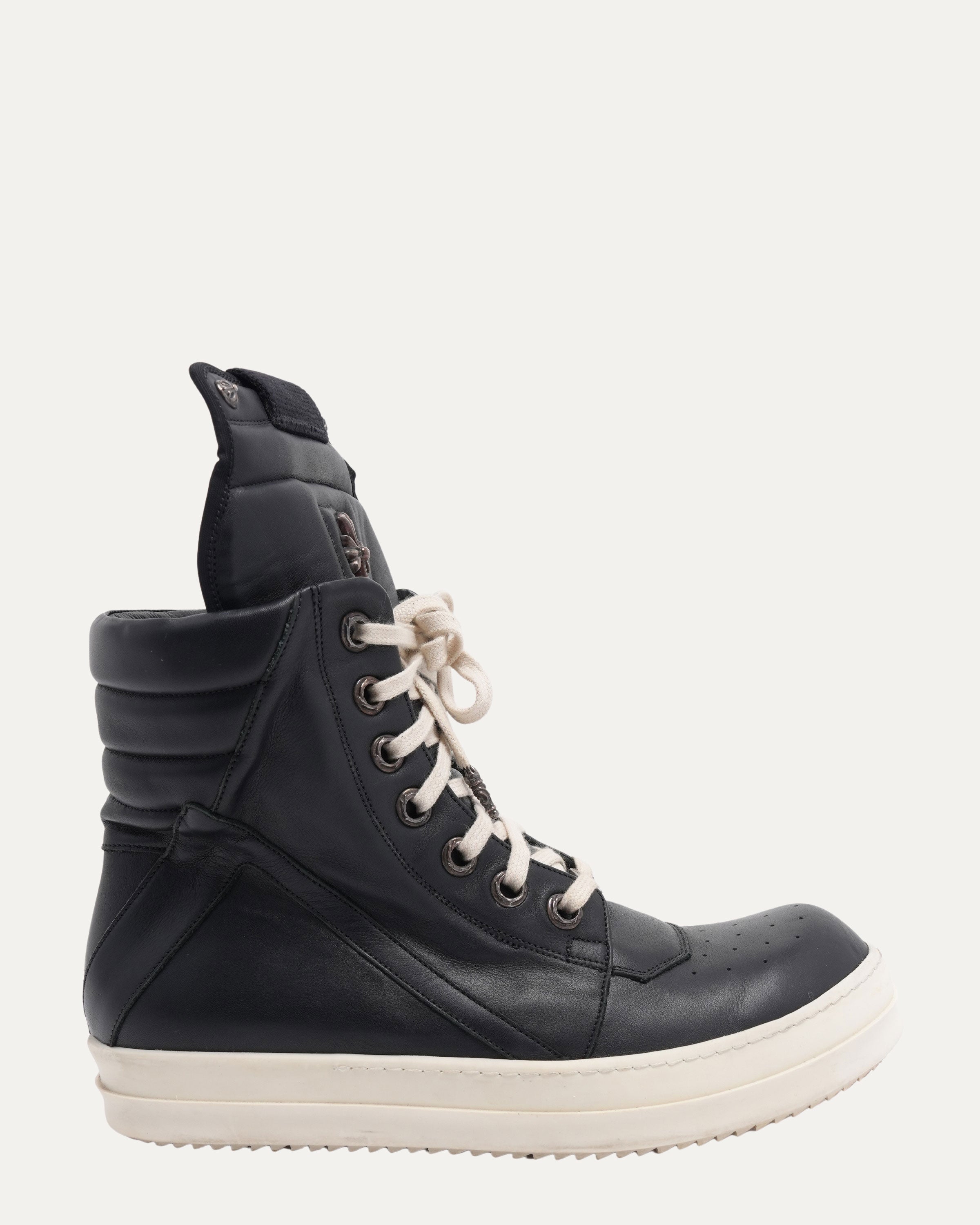 Chrome Hearts Rick Owens Cross Embellished Geobasket Sneakers