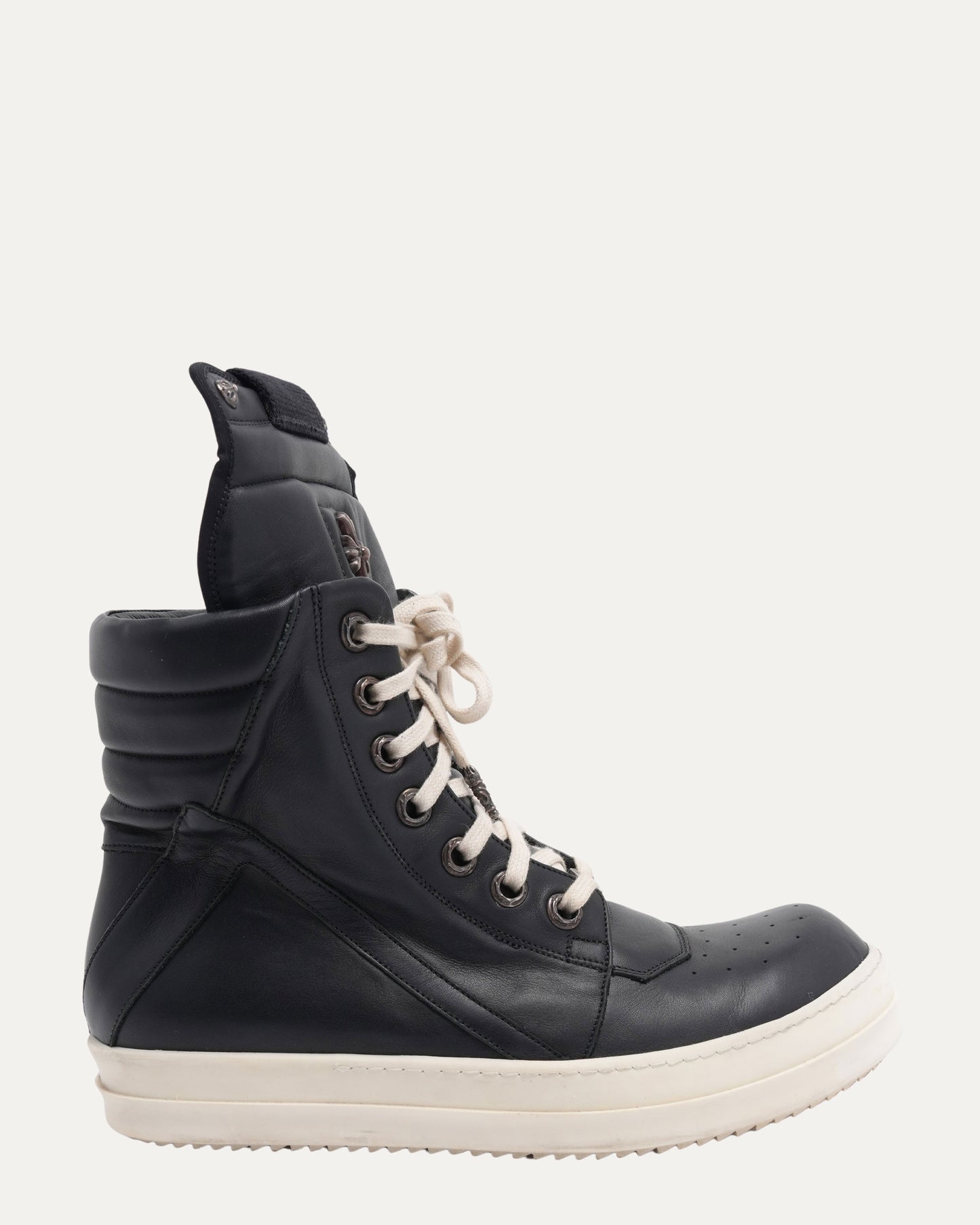 Rick Owens Cross Embellished Geobasket Sneakers
