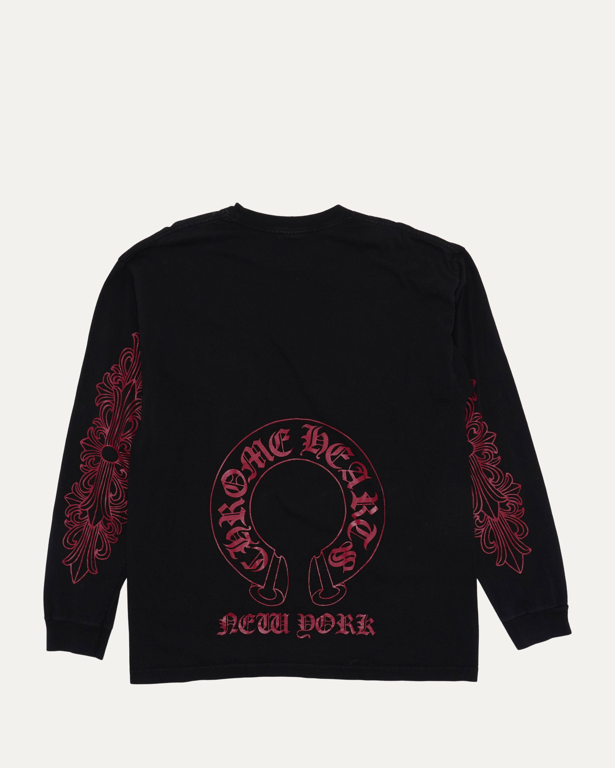 Chrome Hearts New York Horseshoe Logo Long Sleeve T-Shirt – Justin