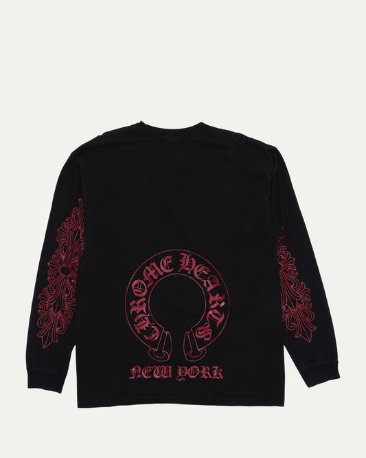 New York Horseshoe Logo Long Sleeve T-Shirt