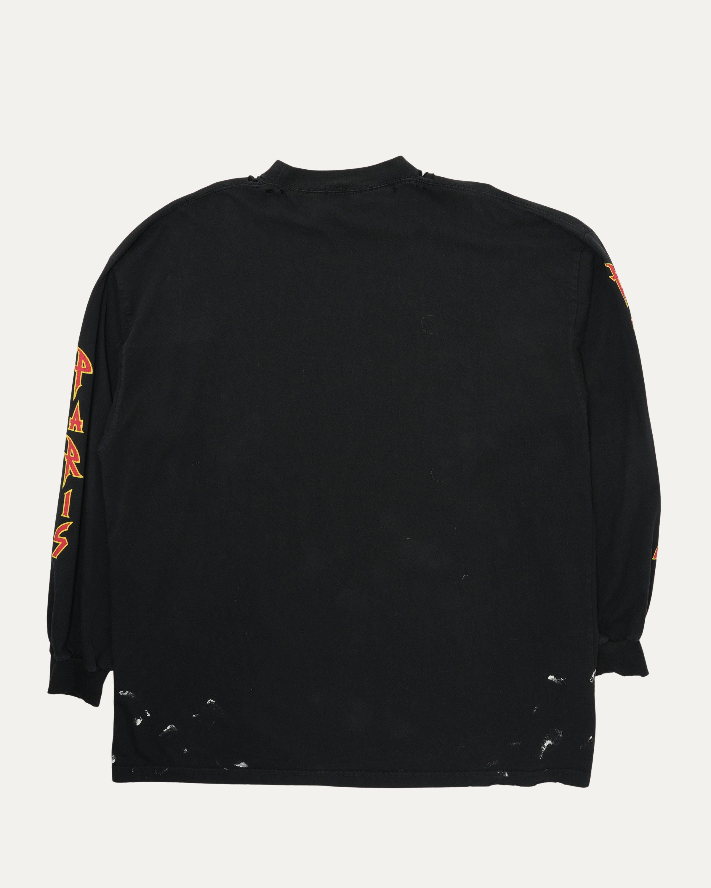 Distressed Metal Logo Long Sleeve T-Shirt