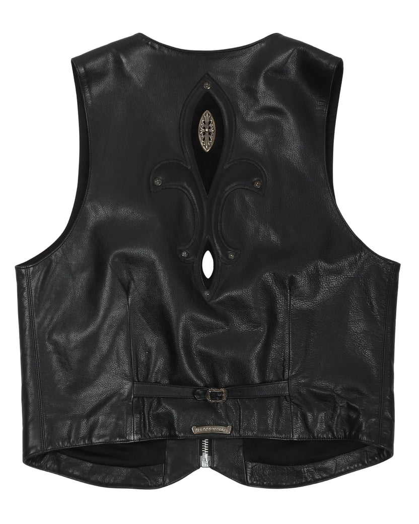 Leather Vest with Hardware