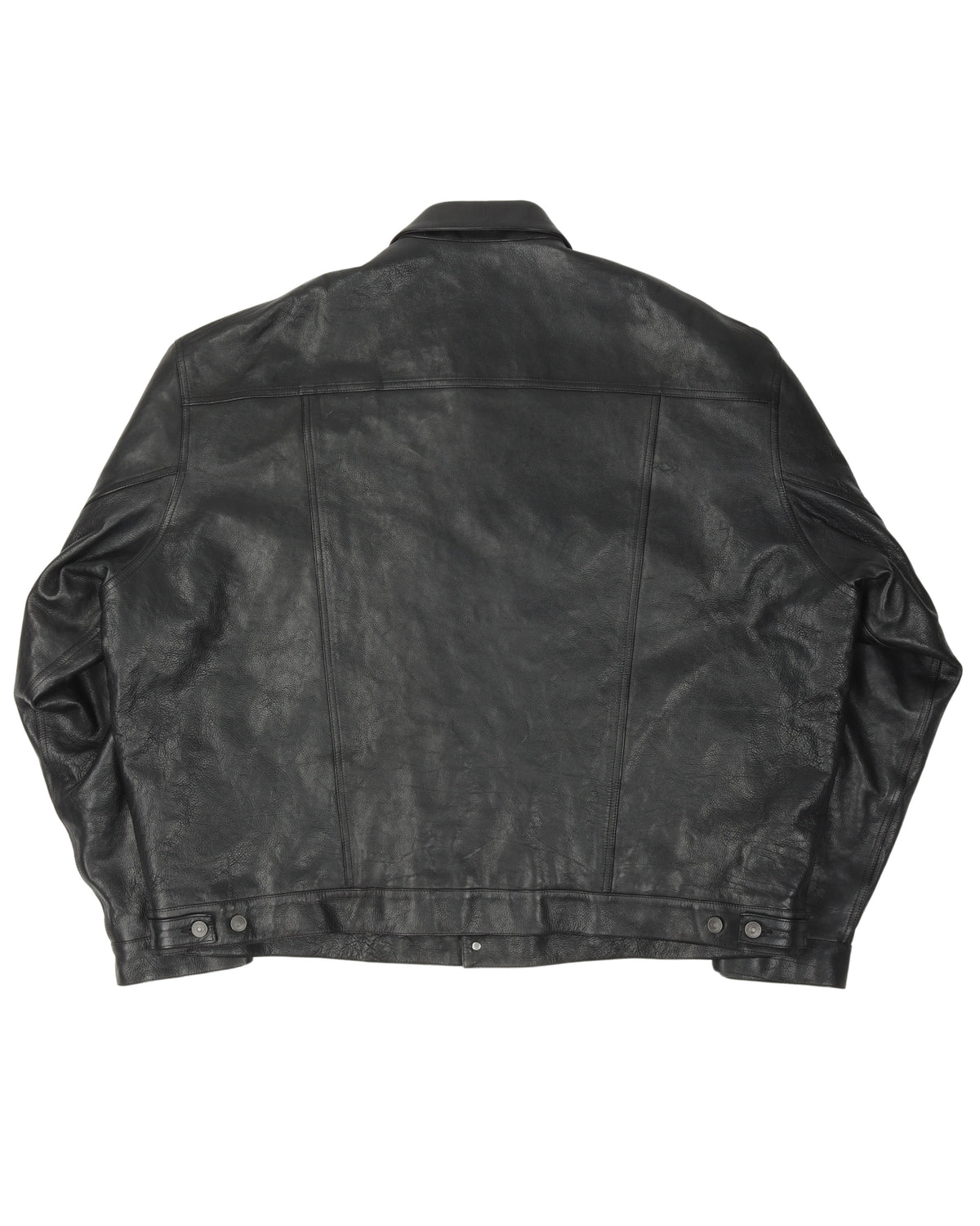 Oversized Leather Trucker Jacket
