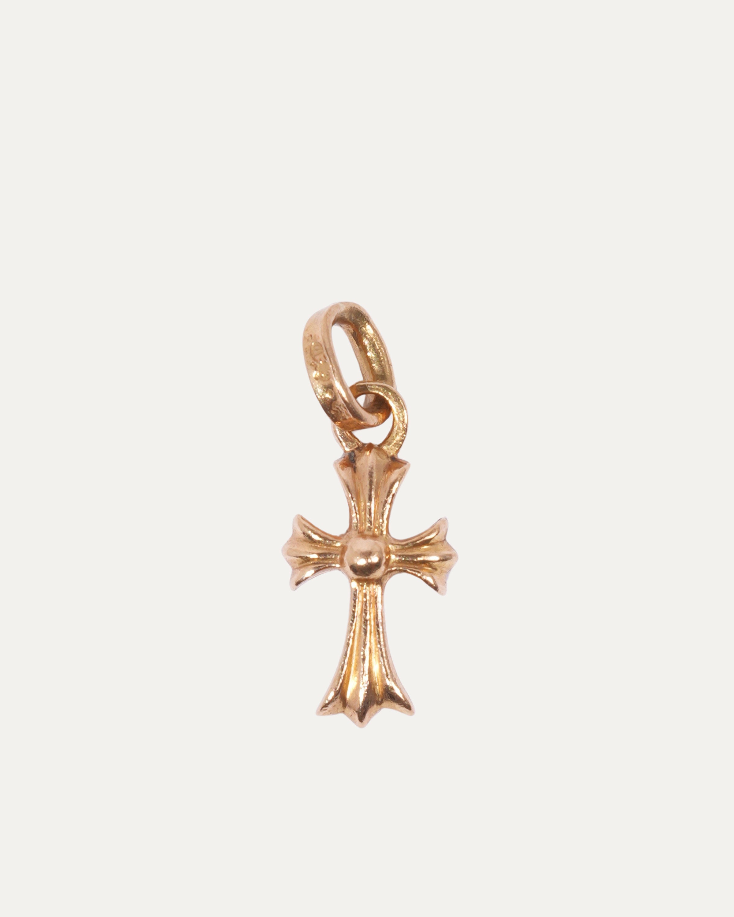 22k Baby Fat Pink Sapphire Cross Charm