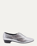 Silver Glitter Oxford Derbys