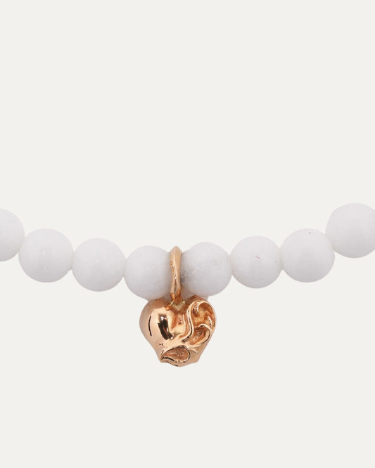 22k Gold Heart Bead Bracelet
