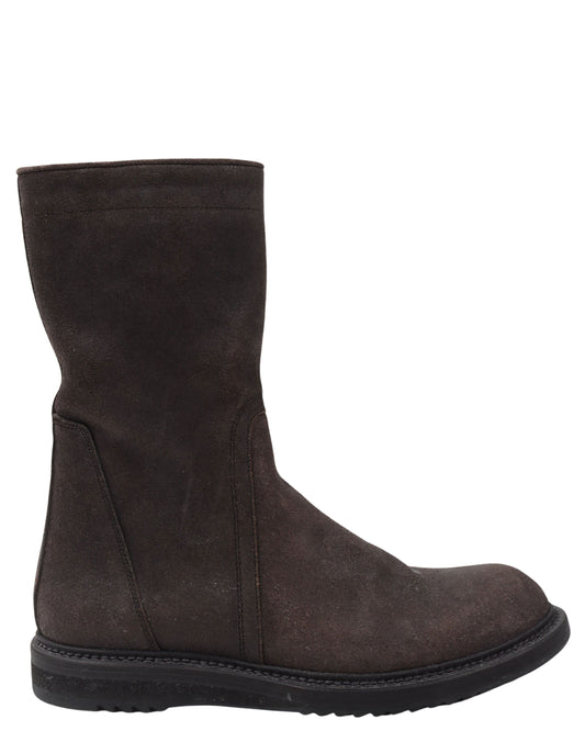 Reverse Leather Creeper Boots