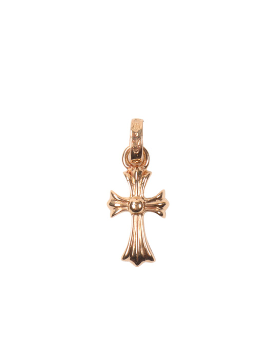 Baby Fat Pink Sapphire Cross Charm
