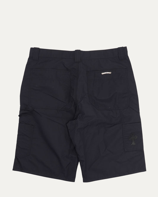 Nylon Leather Double Knee Shorts