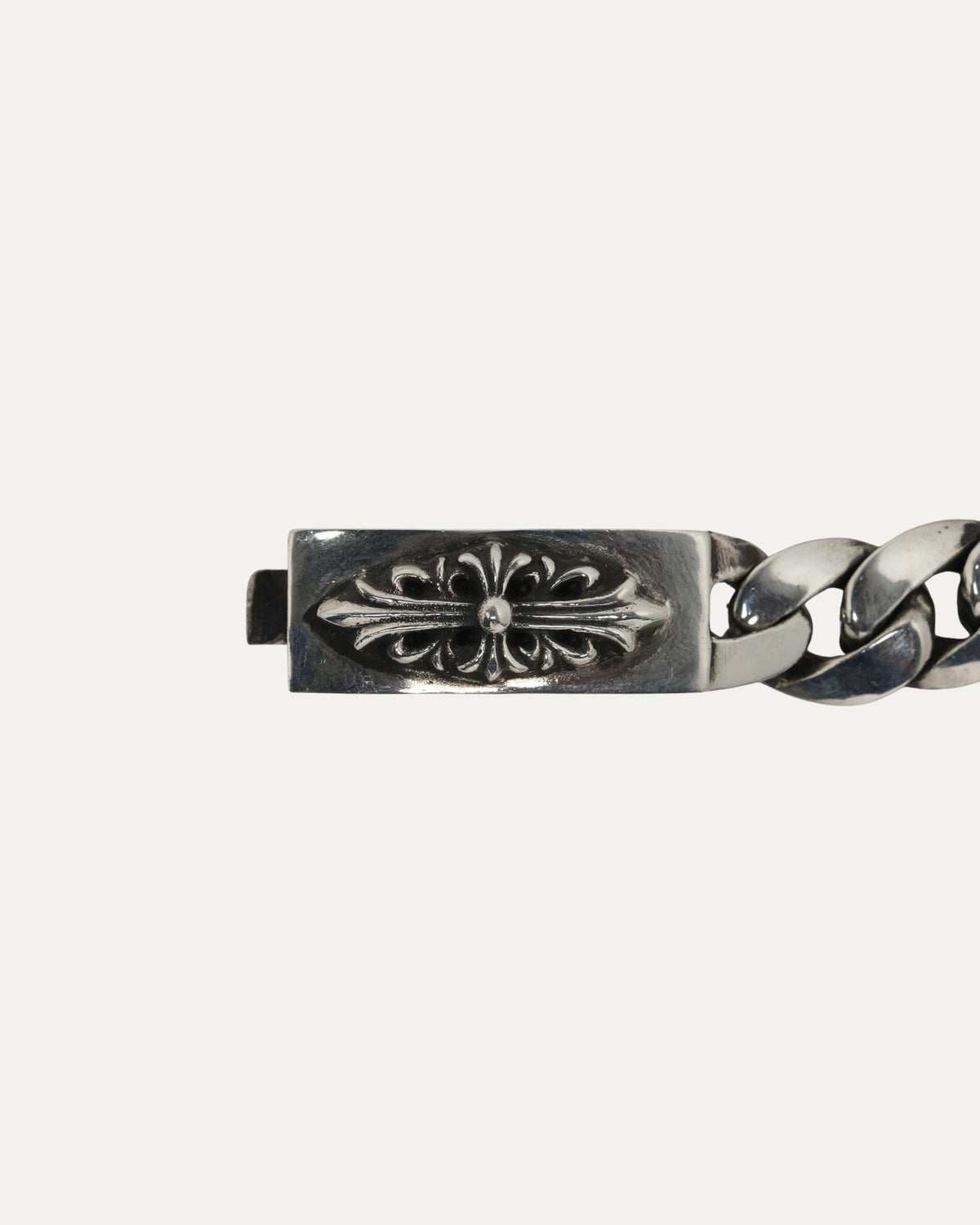 Floral Cross Small ID Bracelet