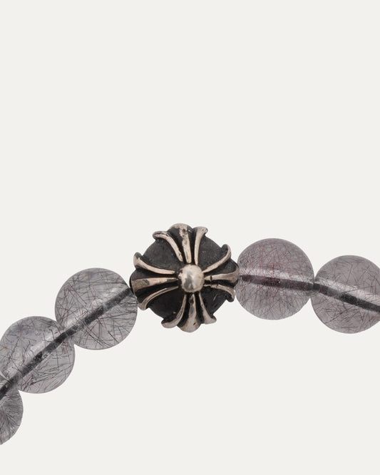 6mm Rutilated Quartz Plus Ball Bead Bracelet