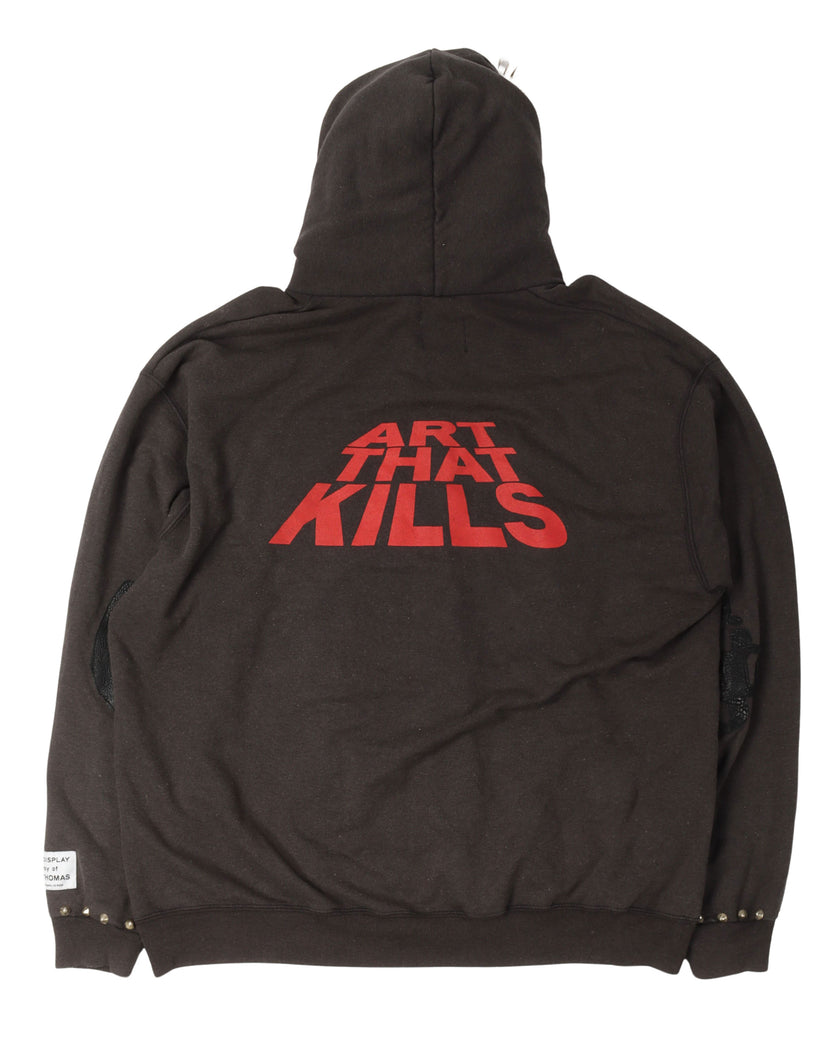 "Art That Kills" Fur Lined Zip Up Hoodie