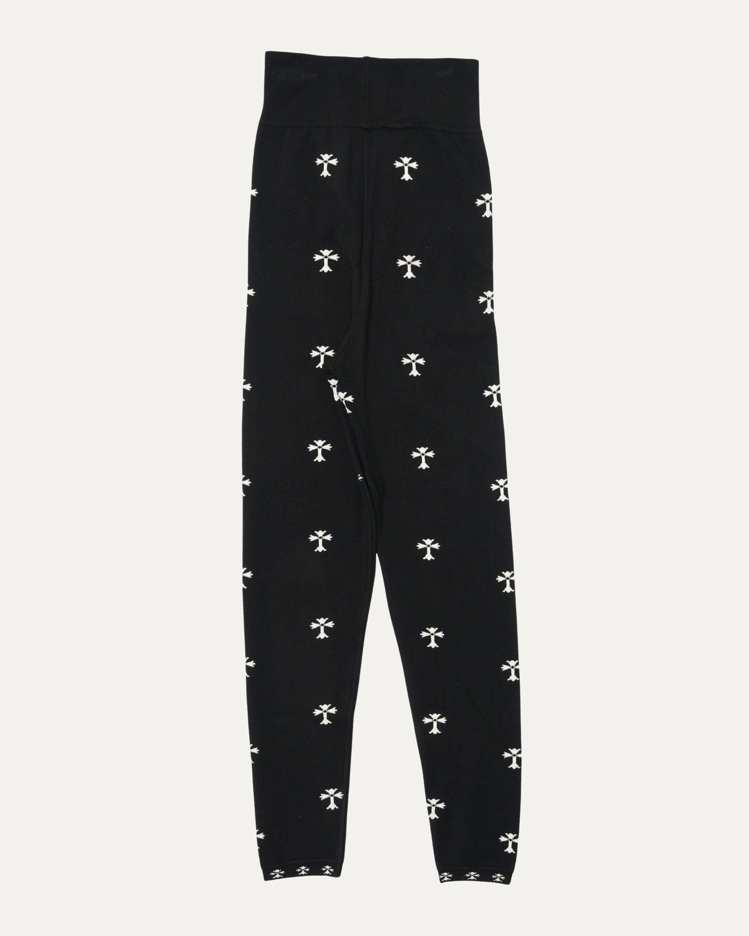 Cross Motif Knit Leggings