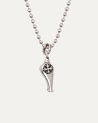 Plus Cross Whistle Pendant on Ball Chain Necklace