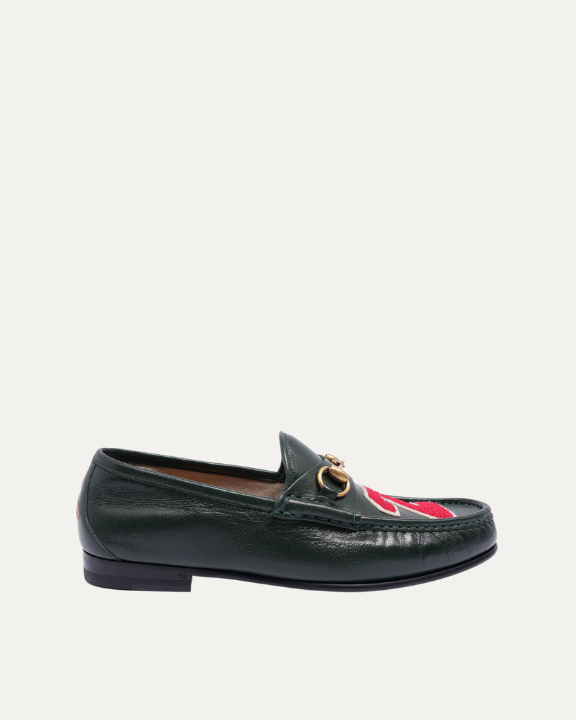 Number Appliqué Horsebit Loafers