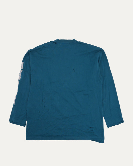 Distressed University Logo Long Sleeve T-Shirt