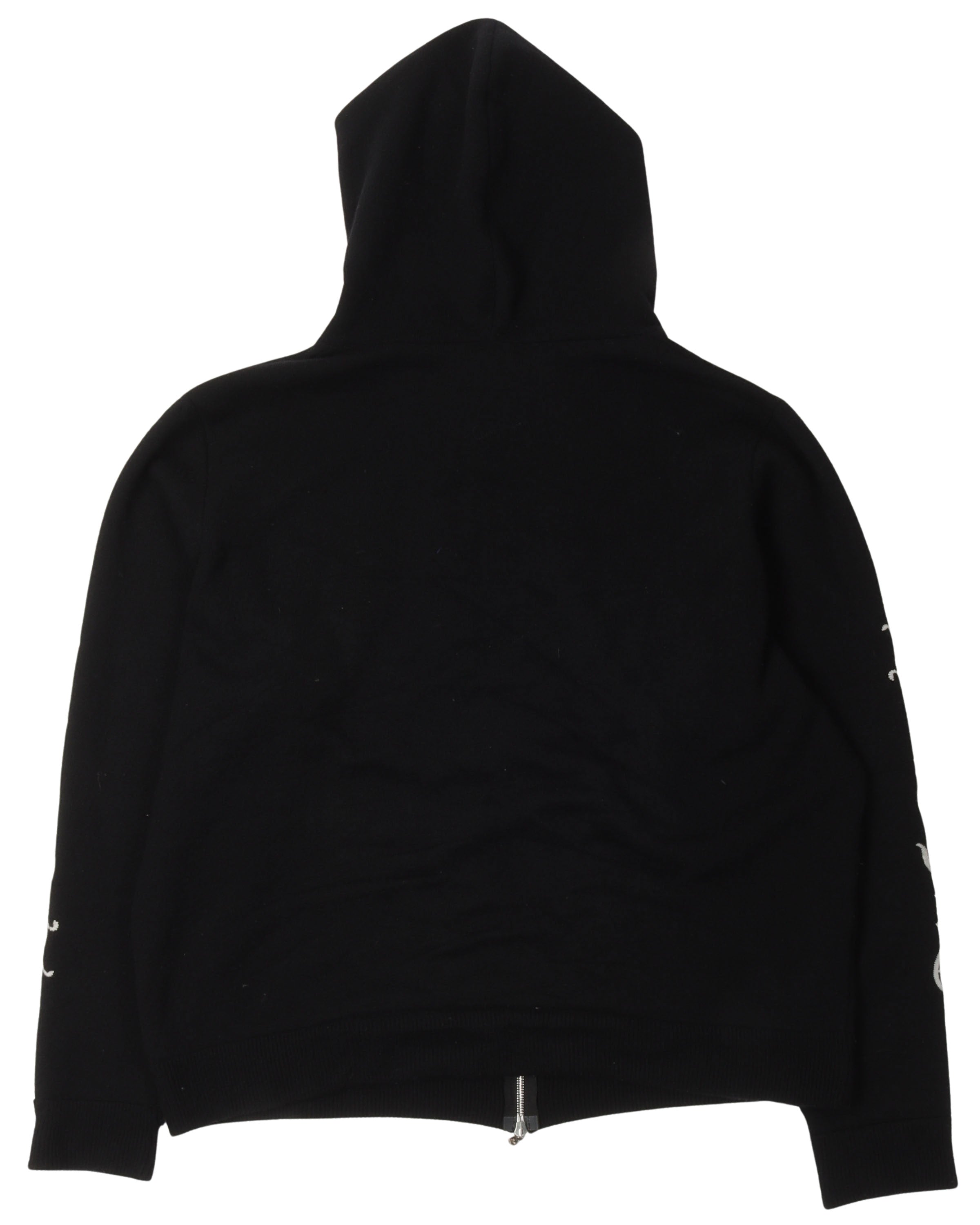 Cashmere Sleeve Logo Zip Up Hoodie