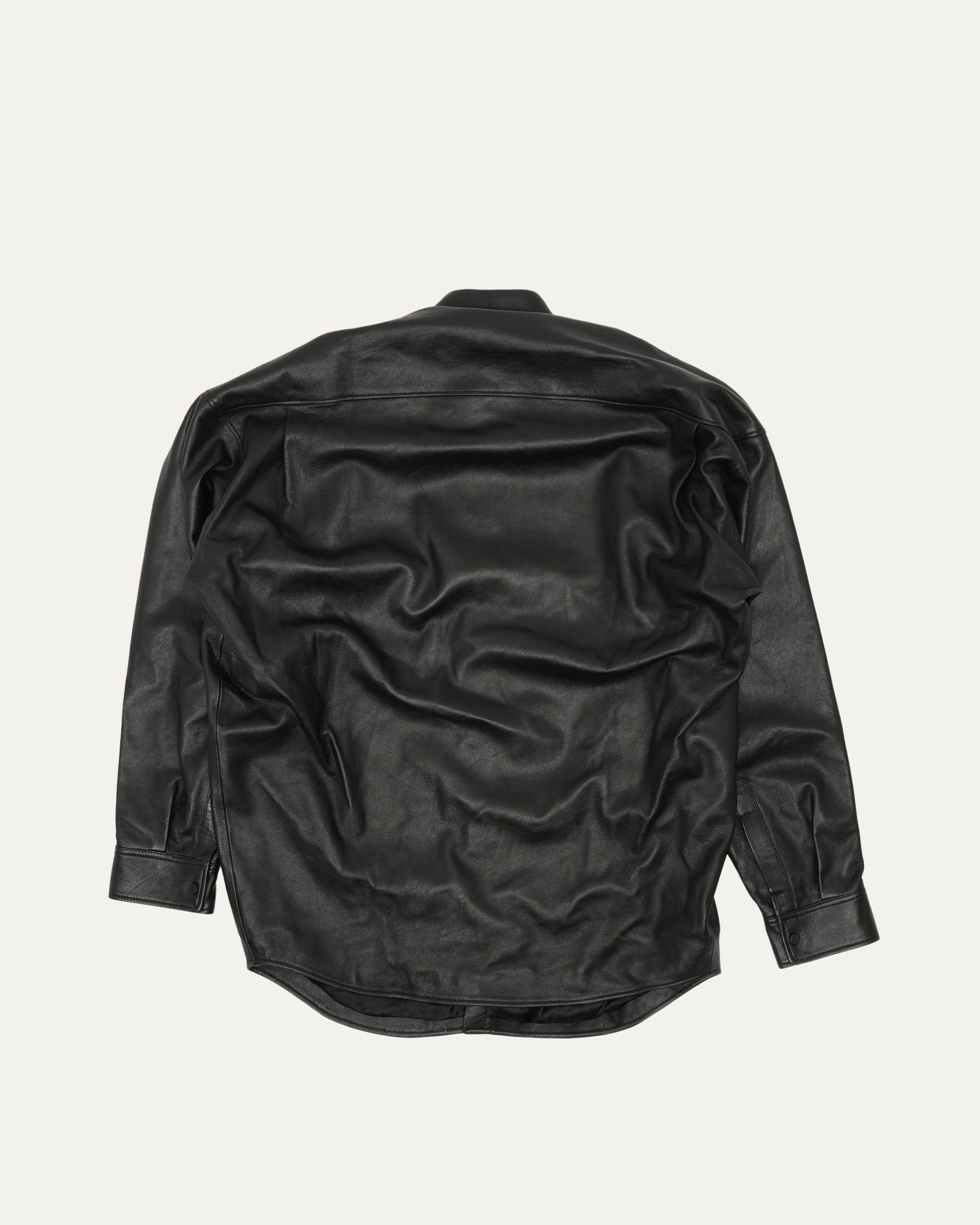 Oversized Leather Cocoon Shirt