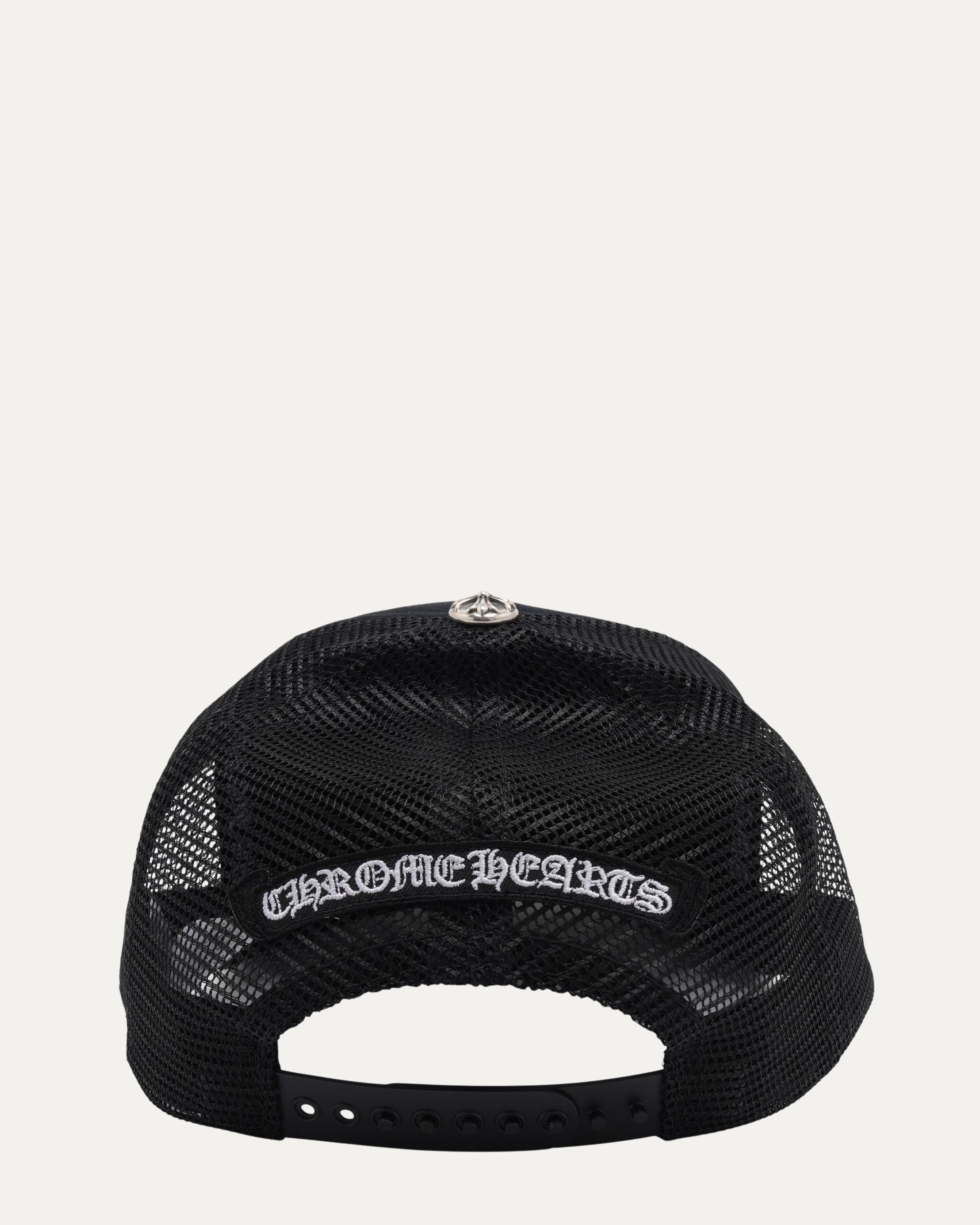 Chrome Hearts Pony Hair Cemetery Cross Patch Trucker Hat – Justin Reed