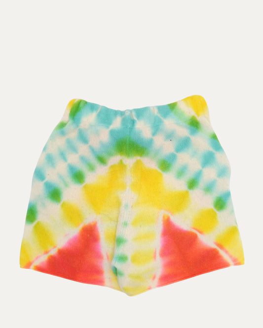 Tie Dye Cashmere Sweat Shorts