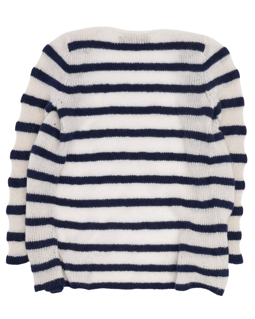 Striped Cashmere Cardigan