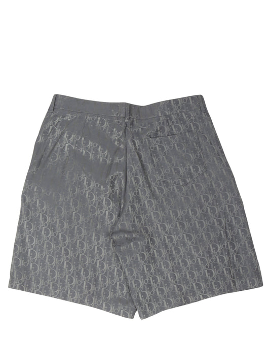 Silk Blend Oblique Monogram Shorts
