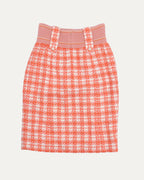 Plaid Tweed Skirt