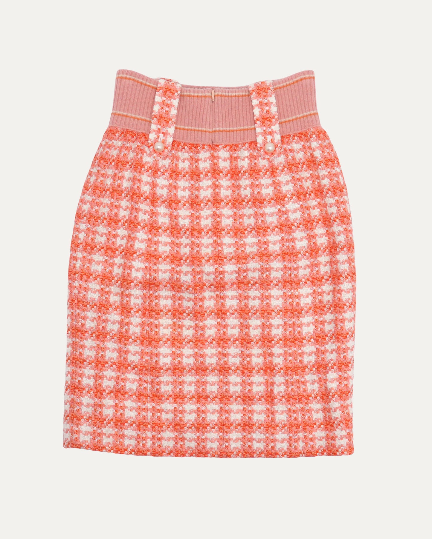 Plaid Tweed Skirt