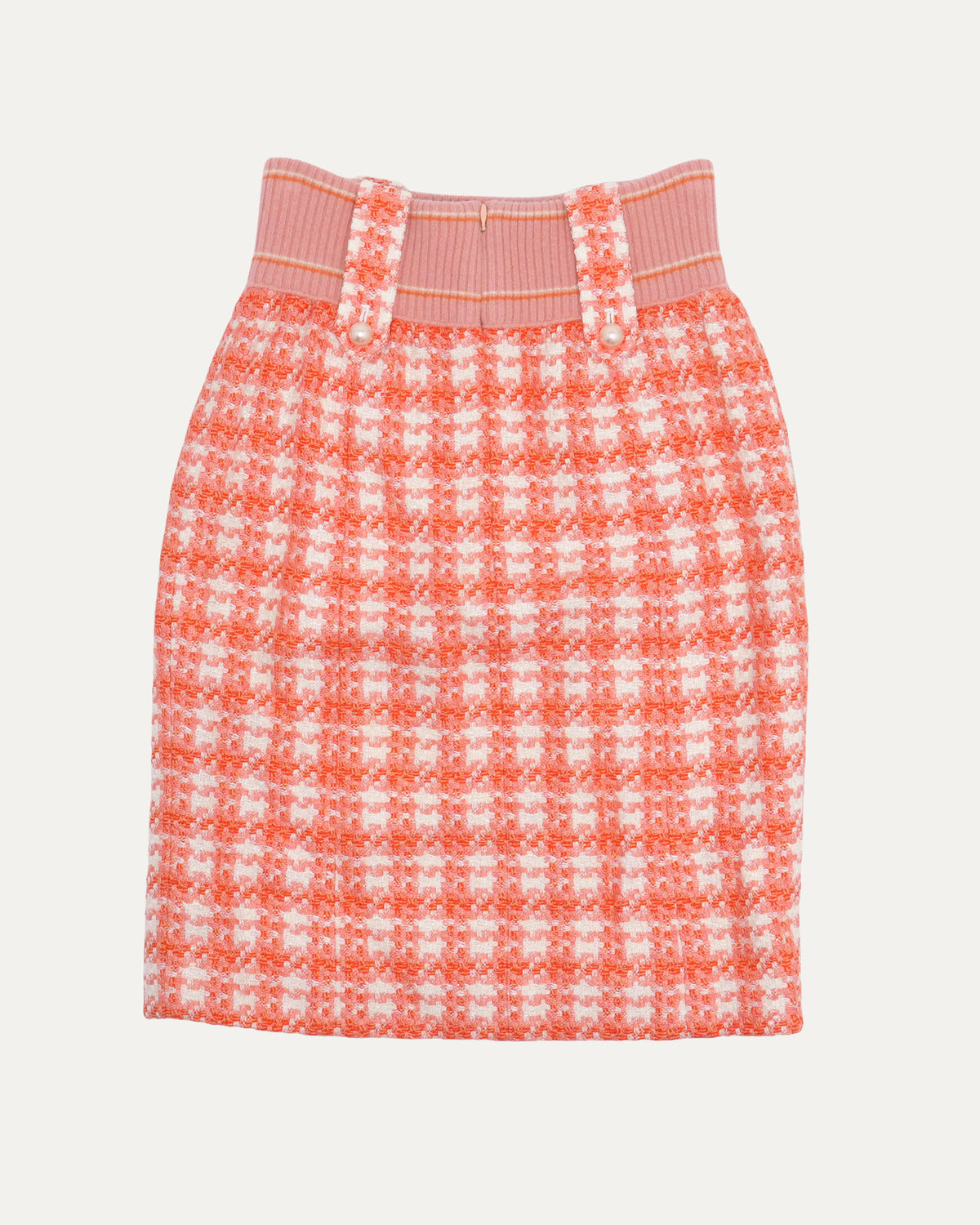 Plaid Tweed Skirt