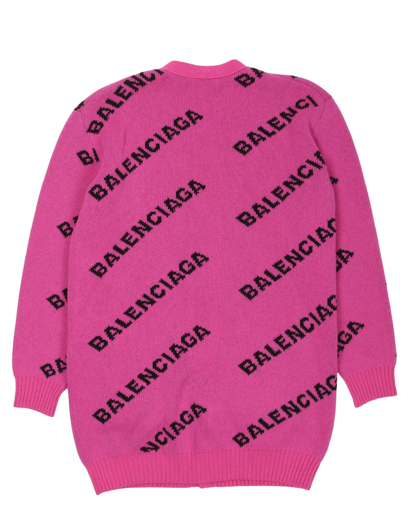 Balenciaga logo-print cashmere jumper - Grey