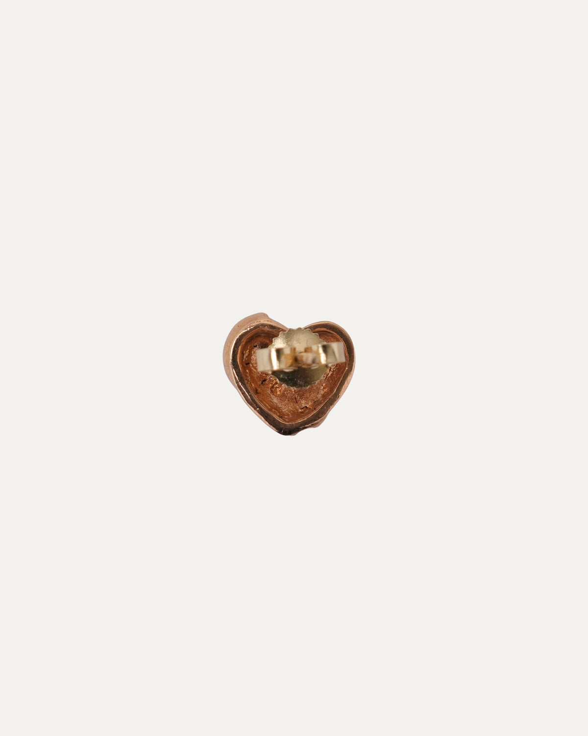 22k Gold Heart Stud Earring