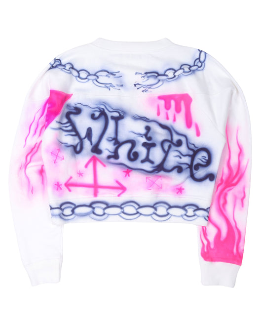 Cropped Airbrushed Sweatshirt