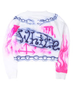 Cropped Airbrushed Sweatshirt
