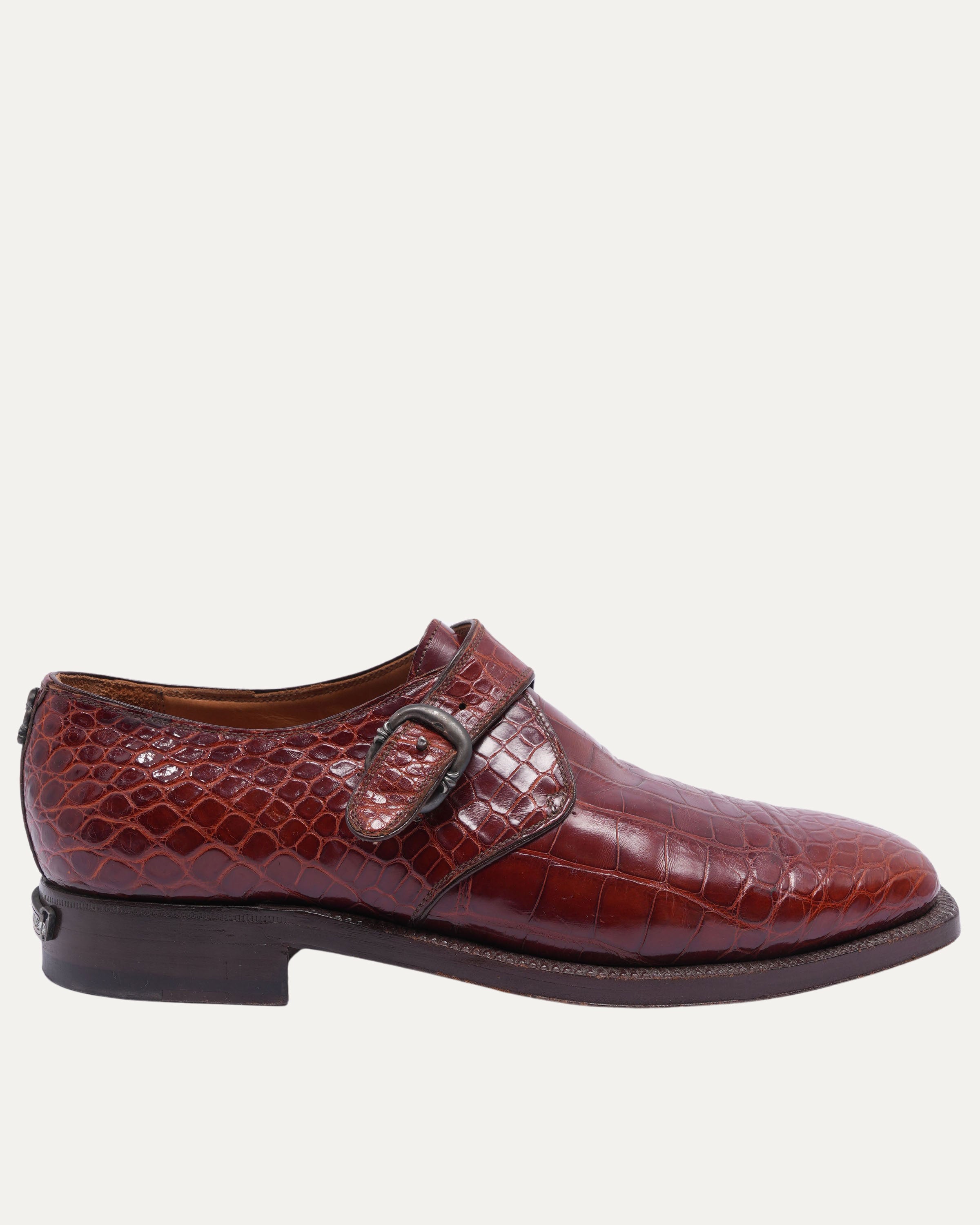 John Lobb Crocodile Monk Shoe