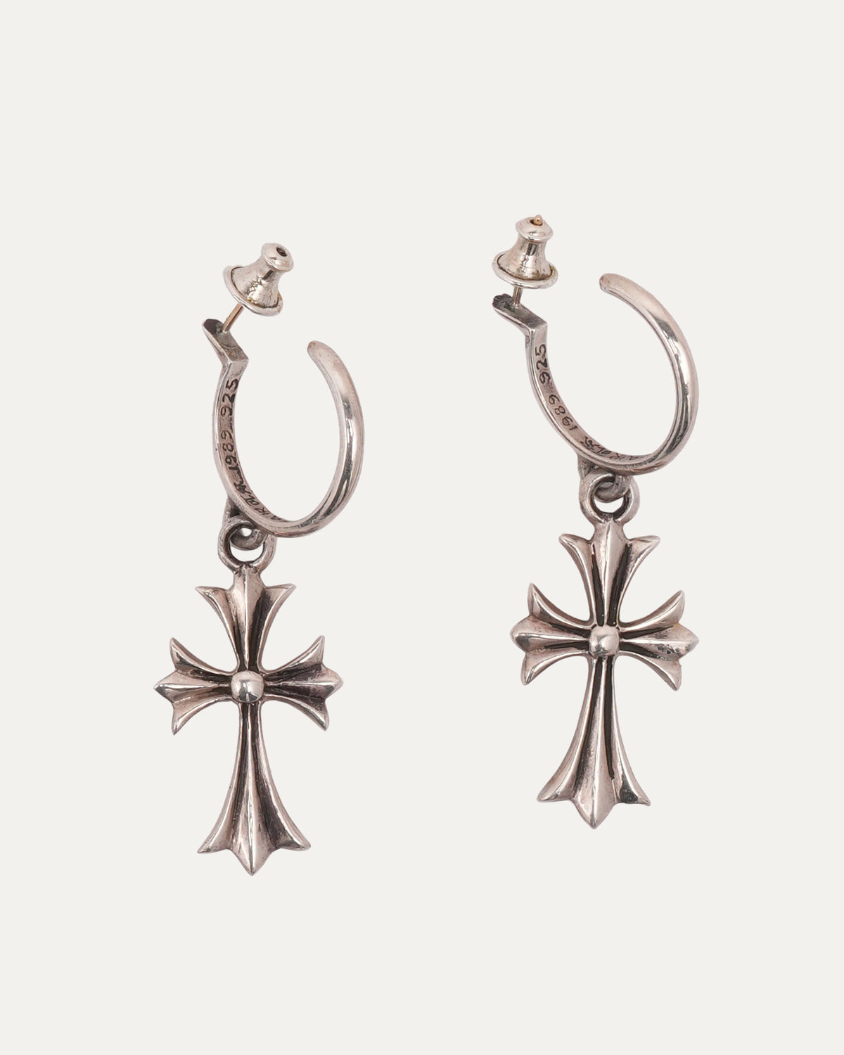 Cross Hoop Earrings Set