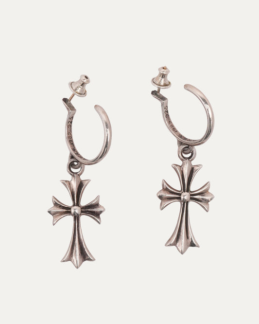 Cross Hoop Earrings Set