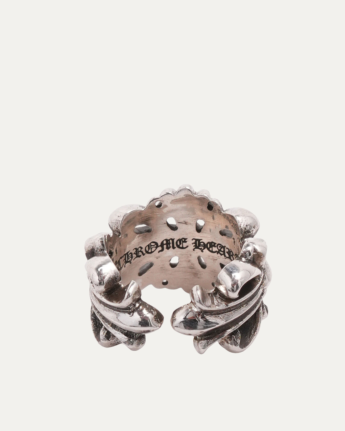 Double Floral Cross Ring