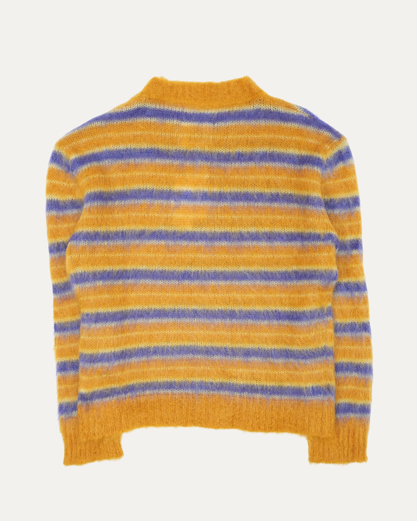 Striped Brushed Mohair Sweater