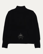 Cross Patch Knit Quarter Zip Sweater