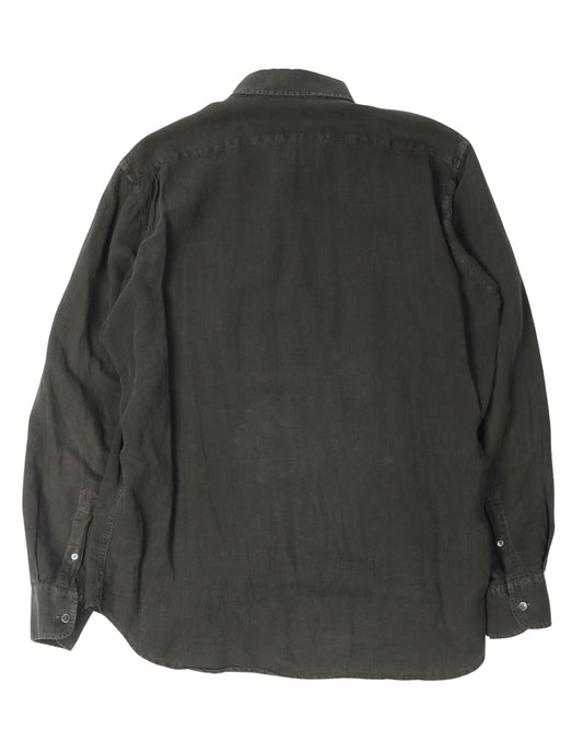 Linen Blend Pocket Shirt