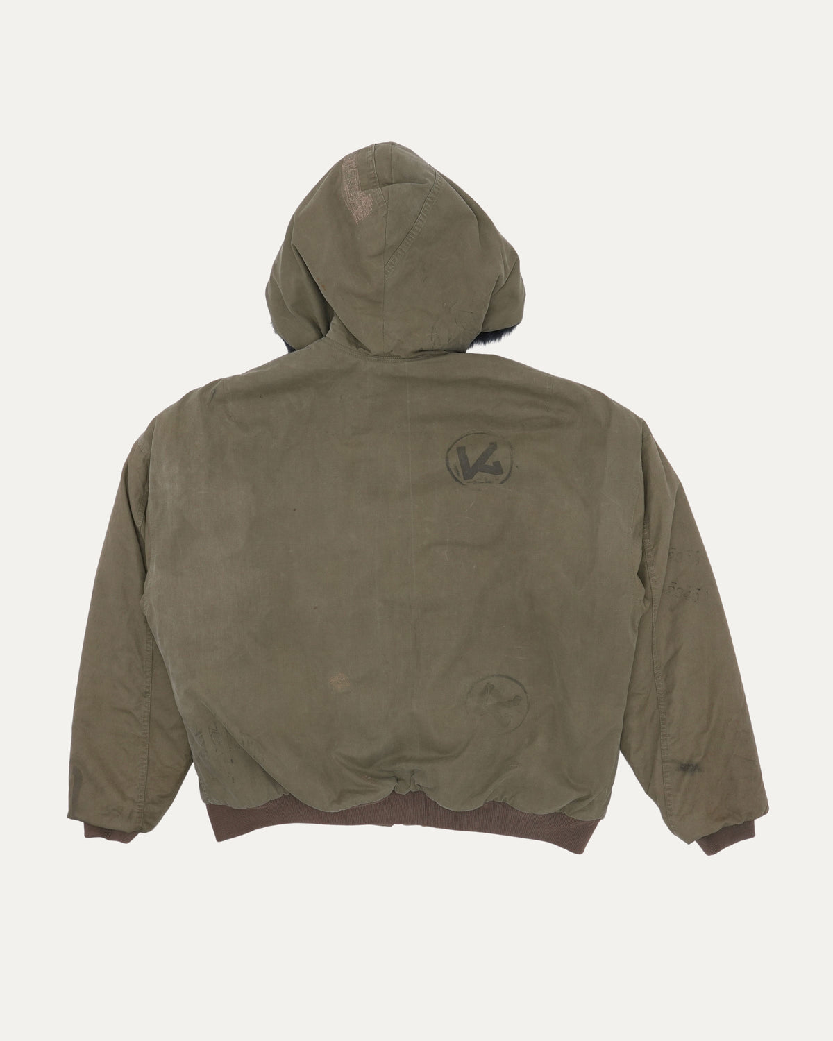 Fifth Collection Hooded Faux Fur Lined Recycled Canvas Jacket