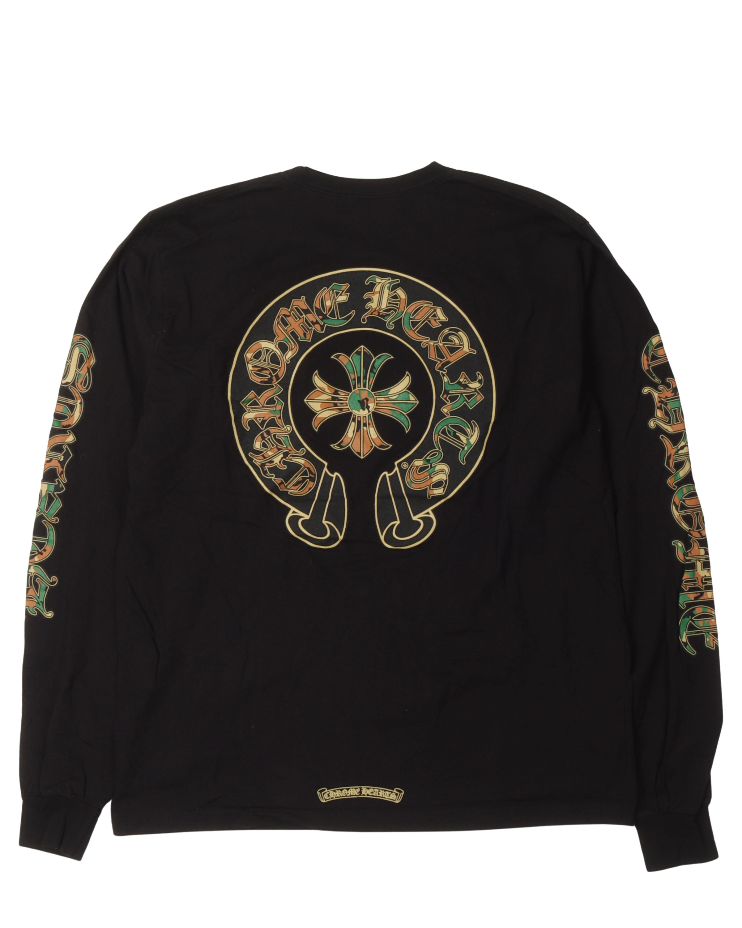 Camouflage Cemetery Cross Long Sleeve T-Shirt