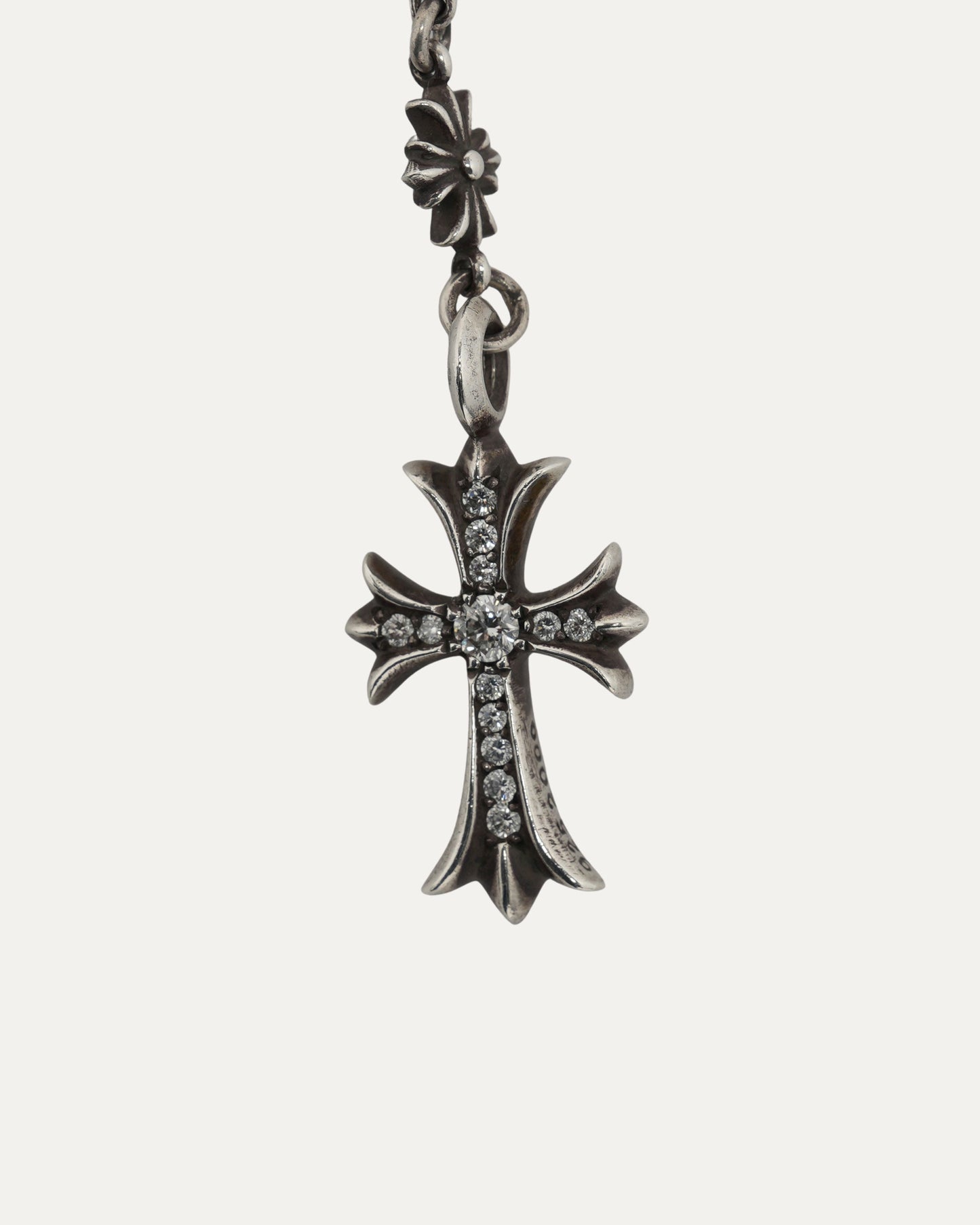 Diamond Tiny E Choke Chain Necklace