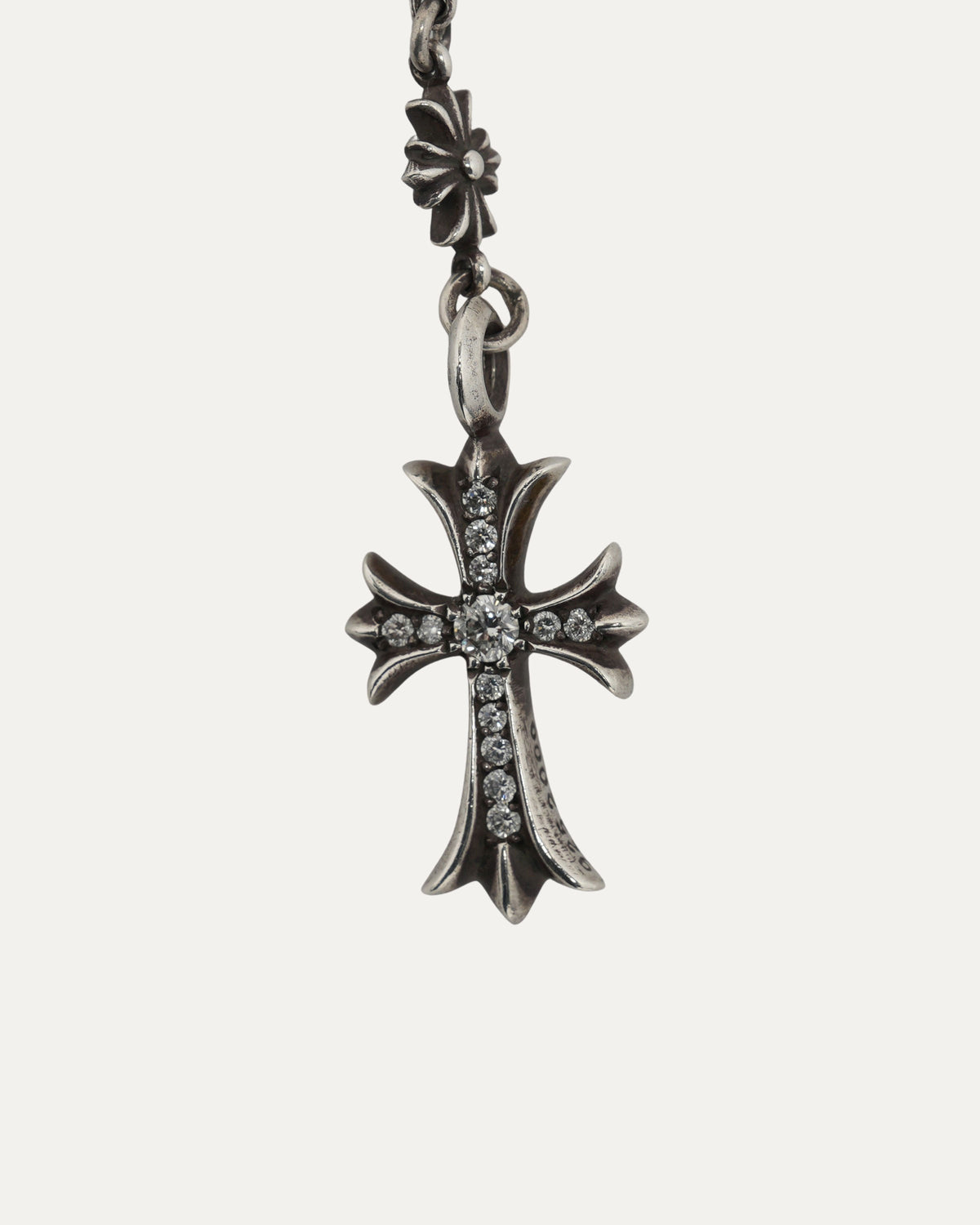 Diamond Tiny E Choke Chain Necklace