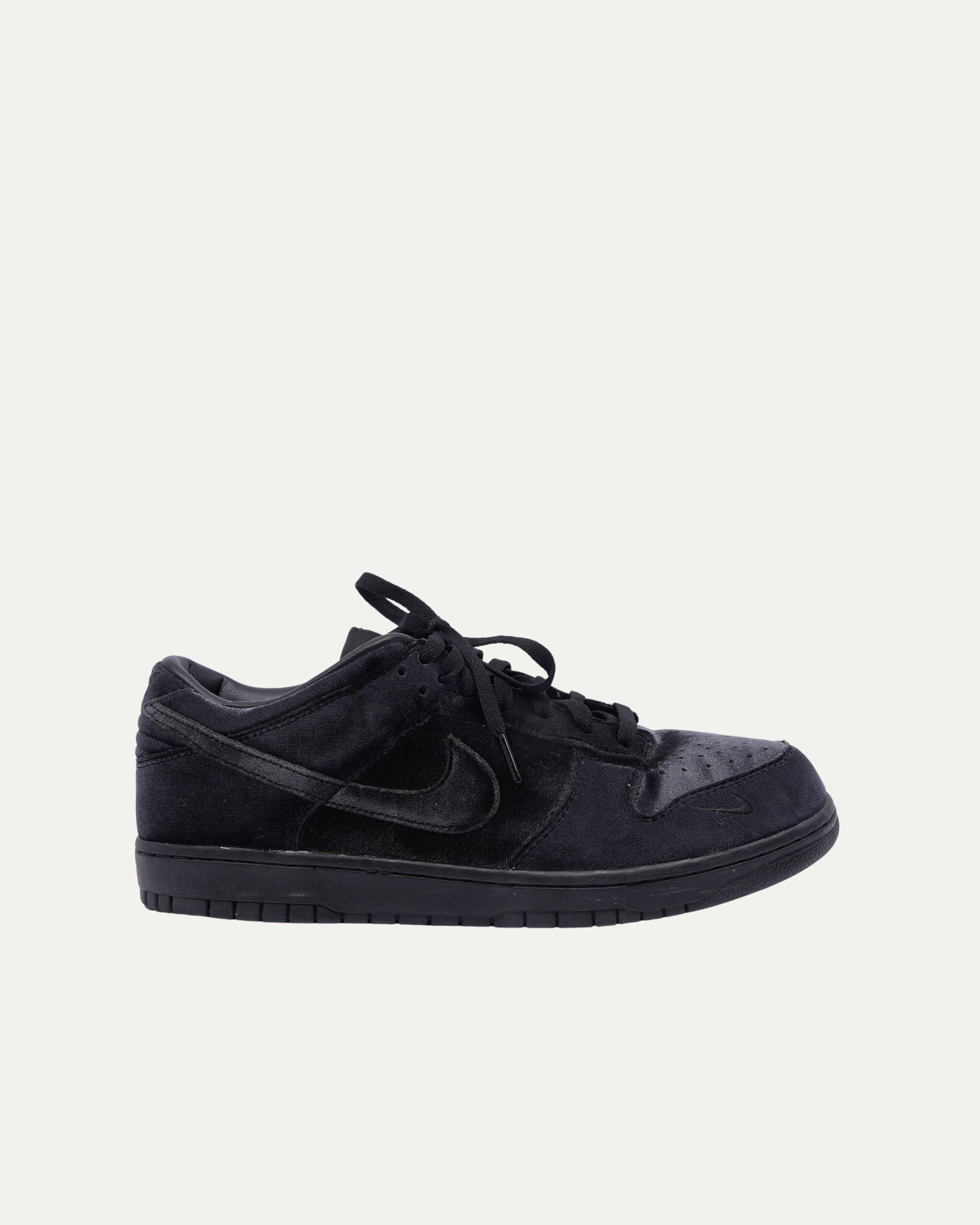 Dover Street Market Dunk Low "Triple Black Velvet" Sneakers