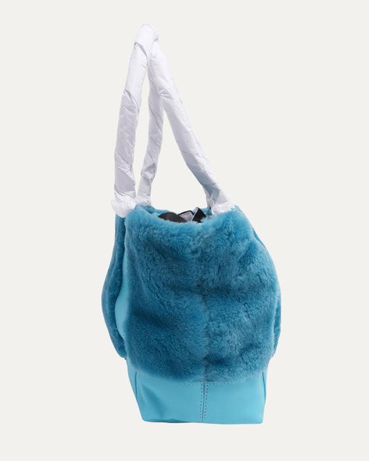 Cross Patch Fur Tote Bag