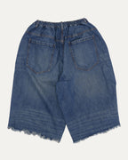 Raw Hem Baggy Denim Shorts