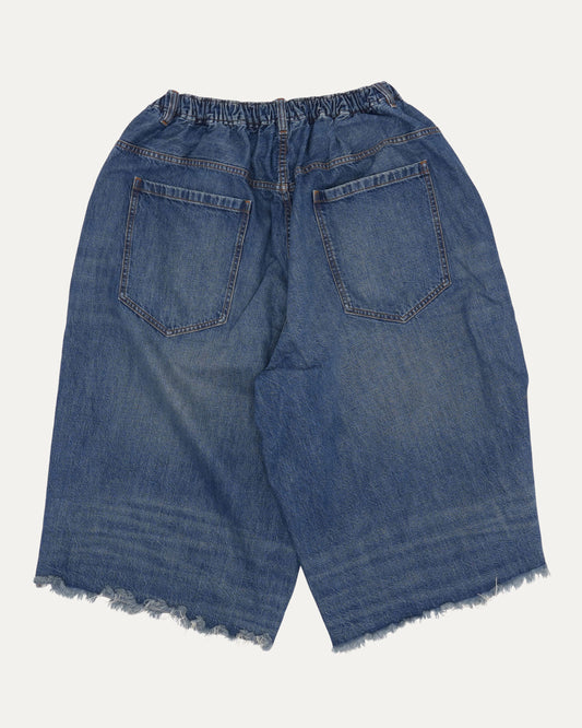 Raw Hem Baggy Denim Shorts
