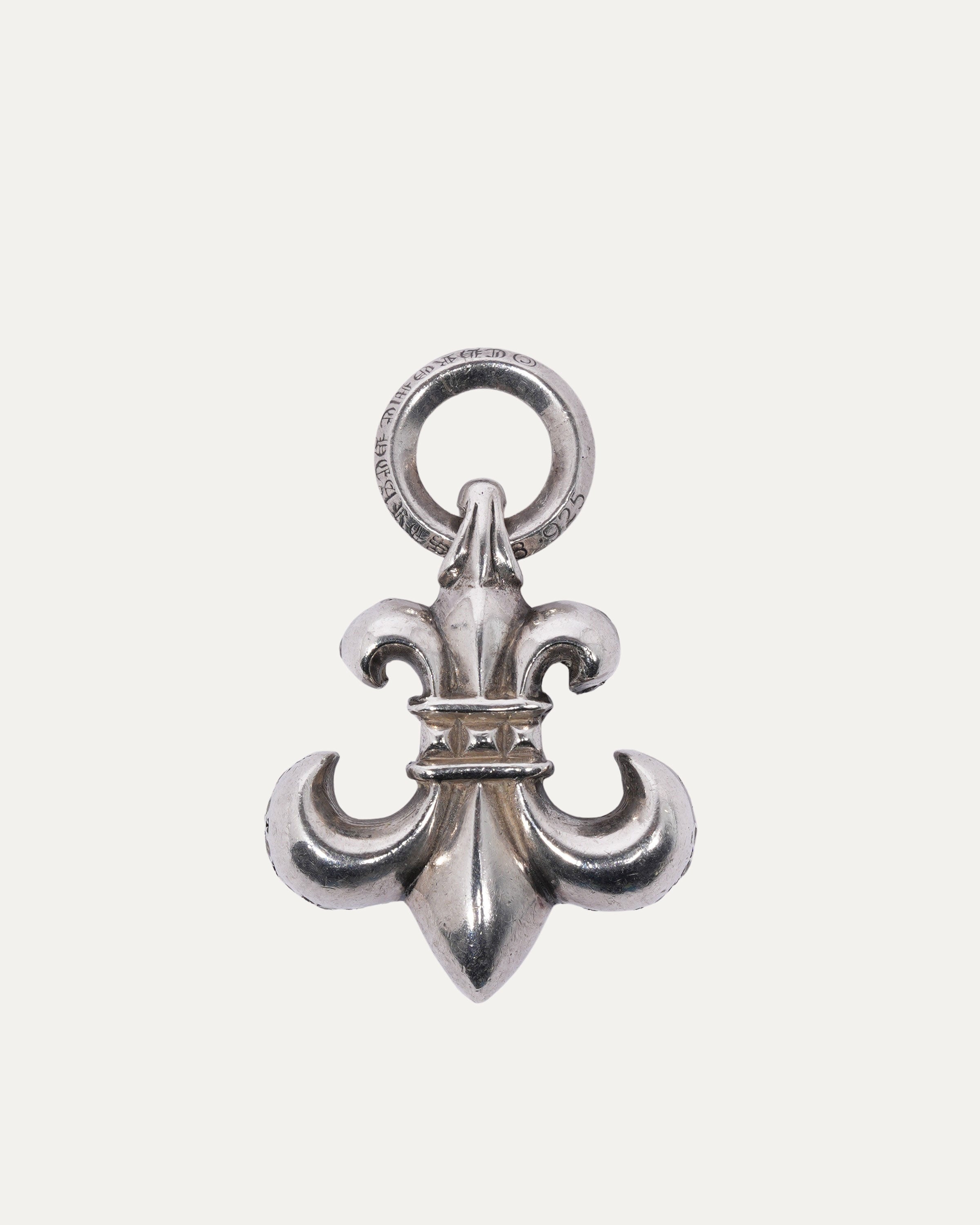 Fleur De Lis Pave Diamond Pendant